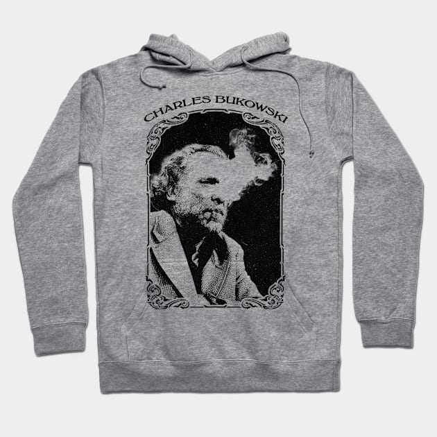 Charles Bukowski Smoking Vintage Hoodie by Suksesno Aku Gusti